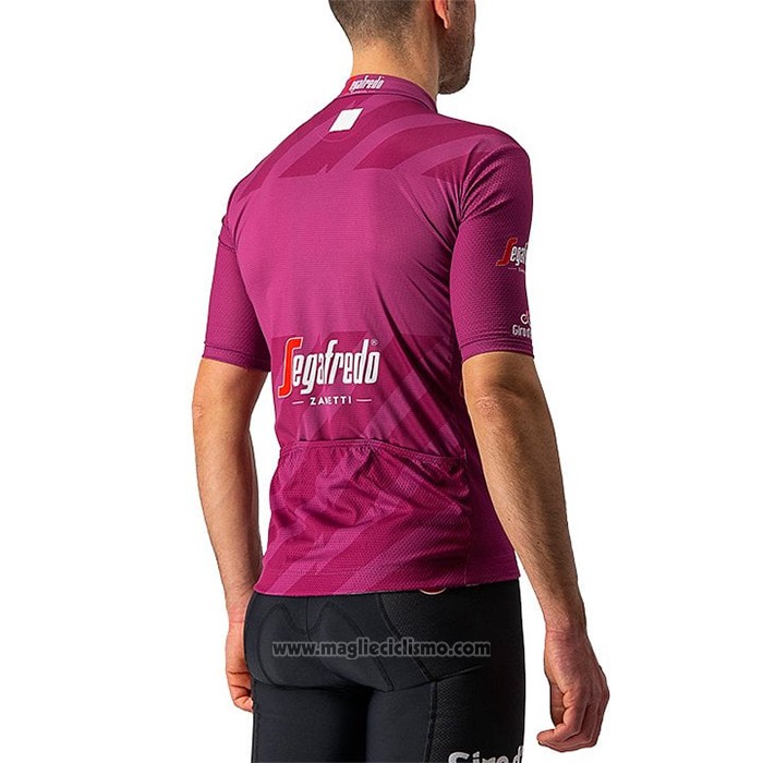 2021 Abbigliamento Ciclismo Giro d'Italia Fuxia Manica Corta e Salopette